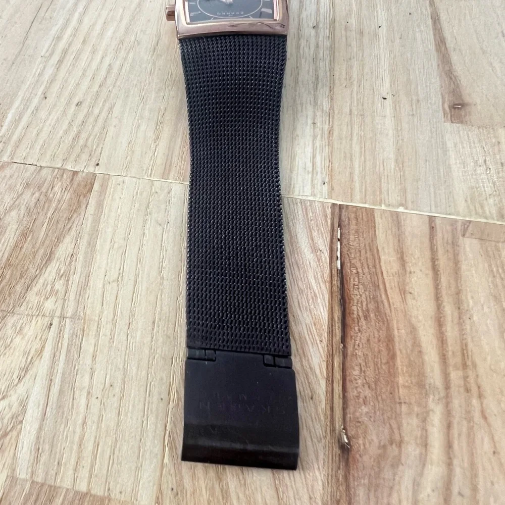 Skagen Denmark ladies metallic brown dress watch NEW BATTERY